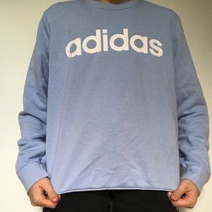 Baby Blue Adidas Crewneck